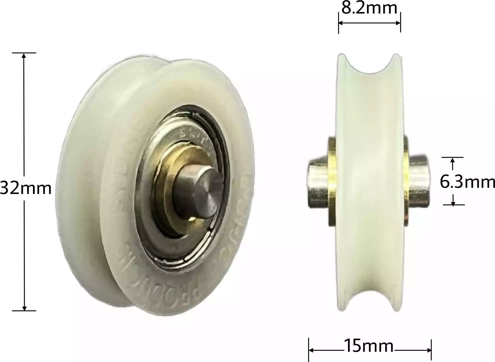32mm Wheel with 15 x 6.3mm Fixed Axle 32mm Wheel with 15 x 6.3mm Fixed Axle