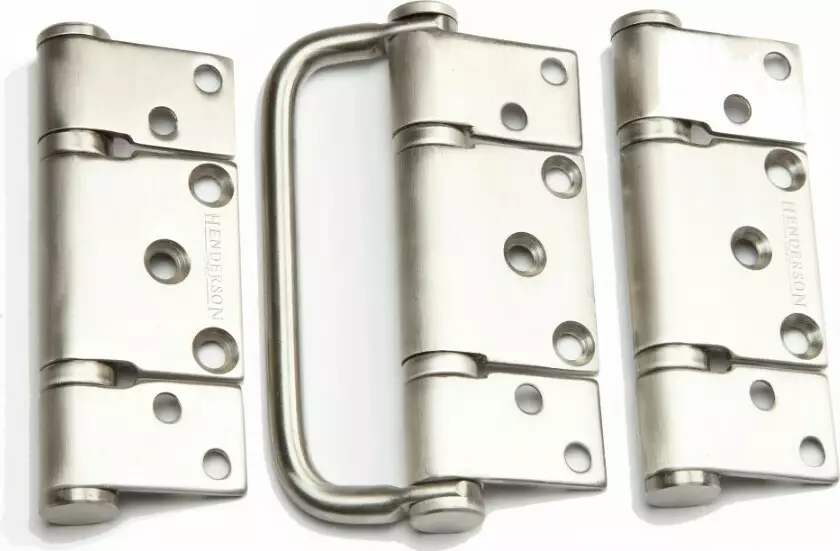 Securefold Offset Outward Opening Hinge Handle Set - SS Securefold Offset Outward Opening Hinge Handle Set - SS